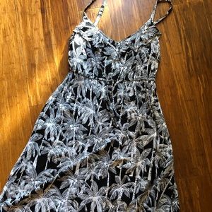 Palm Print Ruffle Sundress